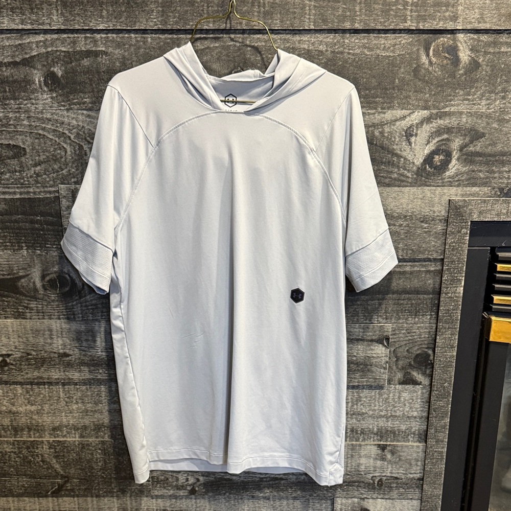 Under Armour White Short Sleeve Hoodie